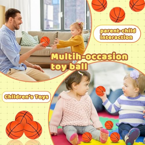 Mini Inflatable Basketballs 10 Pack - 4 Inch Rubber Toy for Kids Indoor Outdoor Play