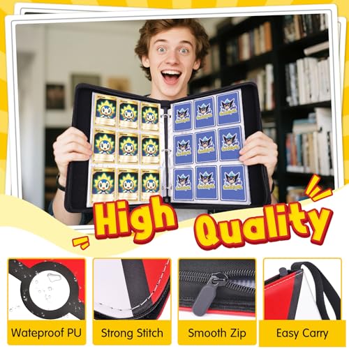 Classic 9-Pocket Card Binder - 900 Card Capacity with 5 Top Loaders