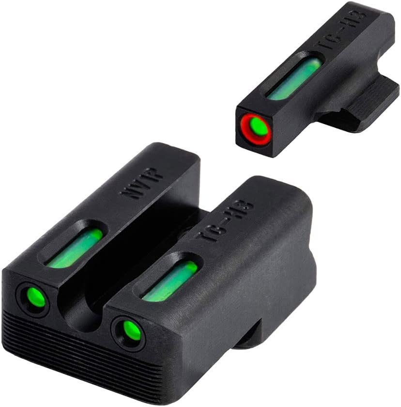 Truglo TFX PRO Night Sight for Handguns - Glowing Tritium & Fiber Optic, Compact & Durable