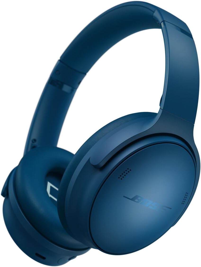 Bose QuietComfort Bluetooth Headphones, Wireless Headphones with Active Over Ear Noise Cancelling and Mic, Deep Bass, Up to 24 Hours of Playtime, Sandstone