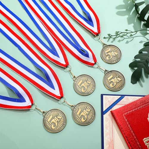 5K Race Medals Bulk Set - Gold Metal 2 Inch with Ribbons, 30 Pack - Variation of 30 / 5K