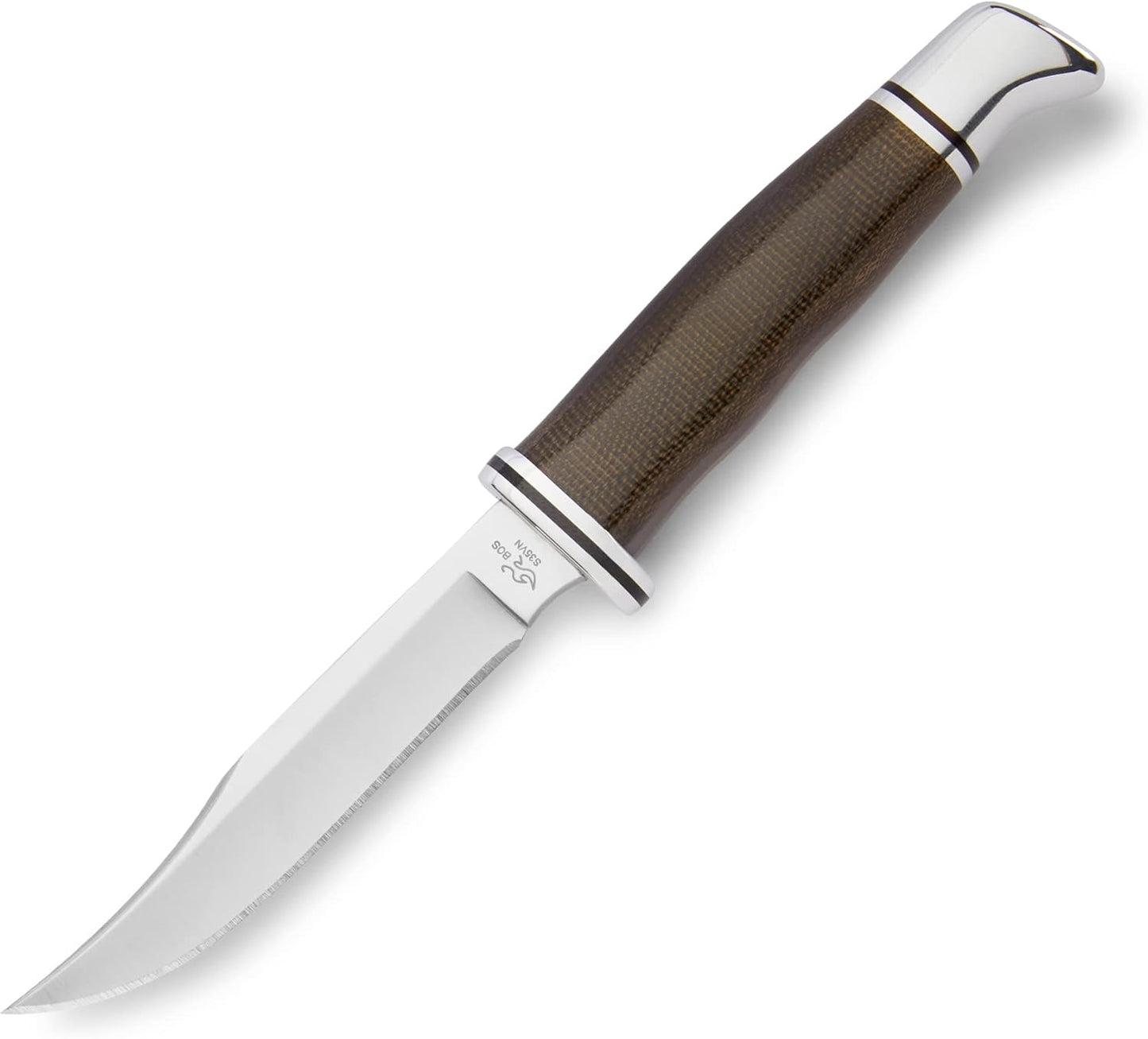 Buck Knives 102 Woodsman Fixed Blade Hunting Knife, 4" Stainless Steel Blade with Leather Sheath