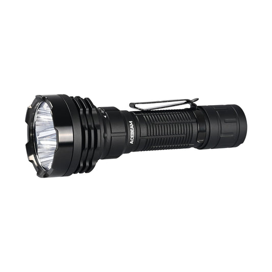 ACEBEAM Defender P18 Tactical Flashlight with Dual Tail Switch, 5000 High Lumens LED Flashlight Rechargeable, 688 Yards Long Throw Flashlight with Reverse Clip, Instant Strobe for Emergency, Security