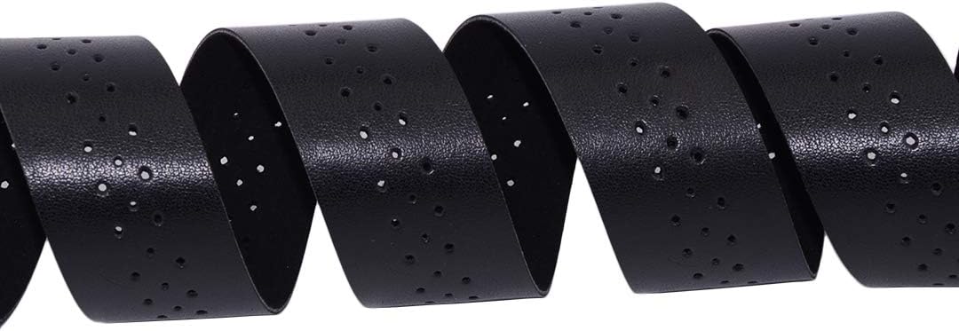 KINGOU Handlebar Tape Luxury PU Leather Bar Tape Fixed Gear/Road Bike Bar Wrap with 2 Reflective Plug