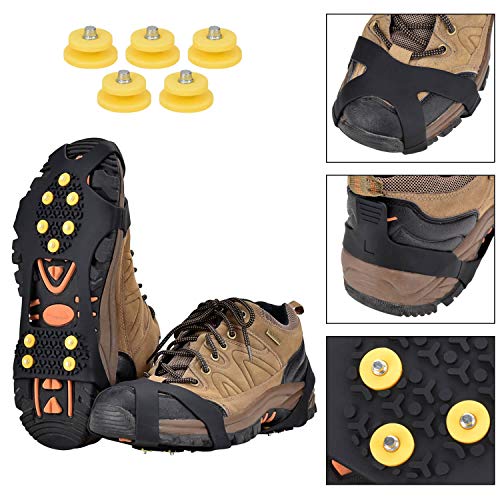 Ice Snow Grips Over Shoe Boot Traction Cleats Spikes - Small, 10 Studs