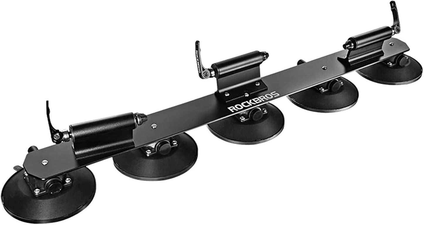 ROCKBROS Suction Cup Bike Rack for Car Roof Top Sucker Bike Rack Quick Release Aluminium Alloy Bike Carrier with Sucker for 1 Bike
