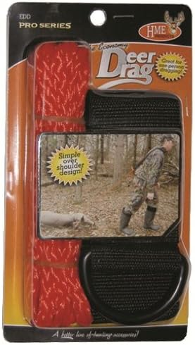 HME Economy Game Hunting Deer Drag Shoulder Strap Design with Rope for Dragging Adjustable Strap and Rope