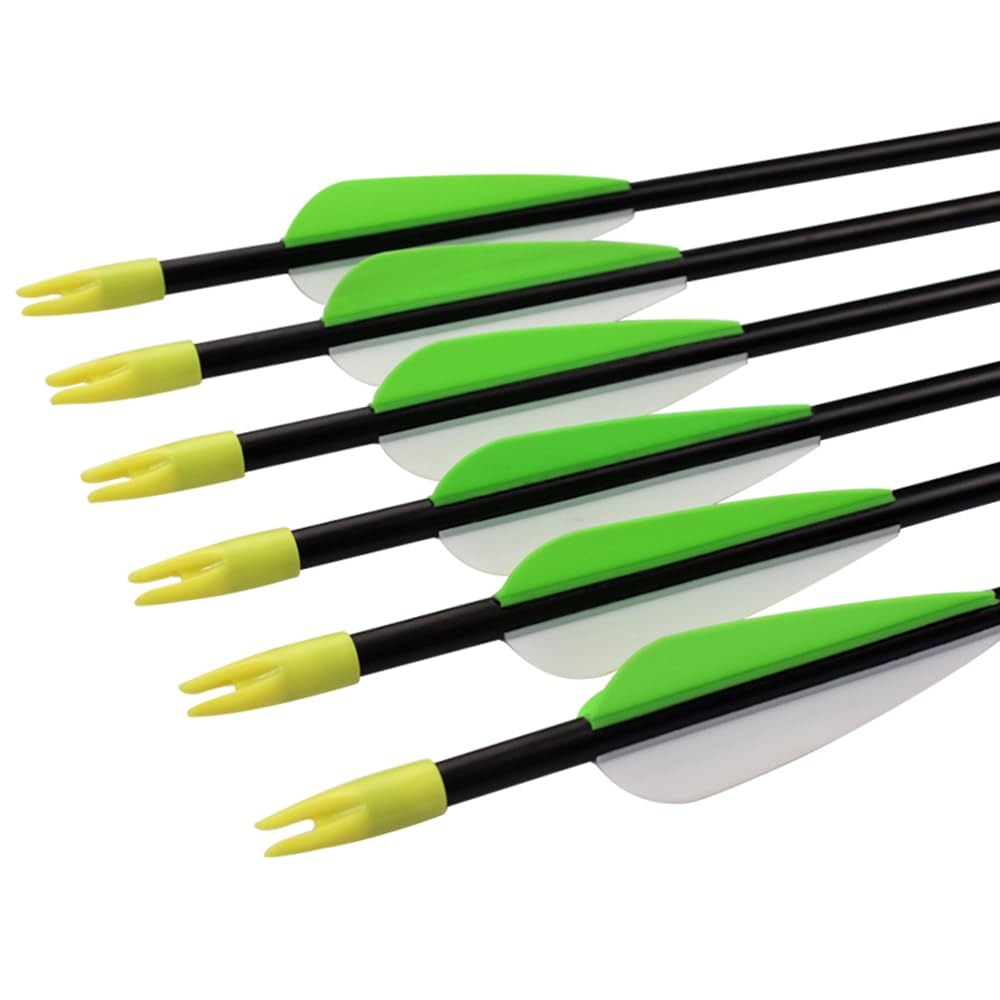 Fiberglass Practice Arrows Archery 24 Inch Target Shooting Safety Recurve Bows Suitable for Youth Children Woman Beginner 12 PCS