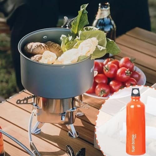 Aluminium Fuel Bottle 750ml - Camping Fuel Container, Leak-Proof Oil Storage Can with Durable Aluminum Construction for Outdoor Use