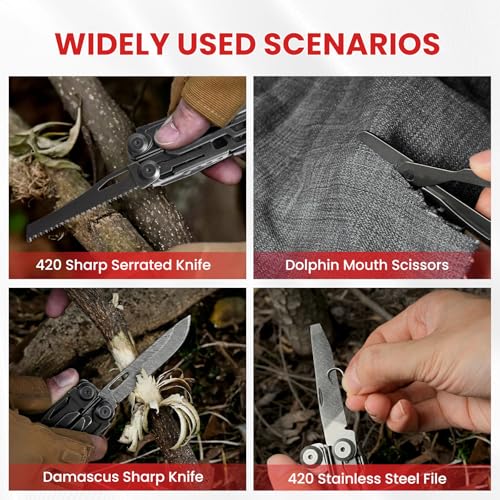 33-in-1 Multitool Pliers Full-Size EDC Knife Stainless Steel - Variation of THIS listing