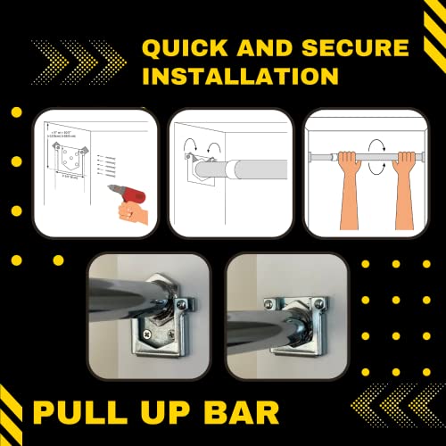 Doorway Pull-Up Bar for Home Gym - Adjustable Chin-Up Support Bar