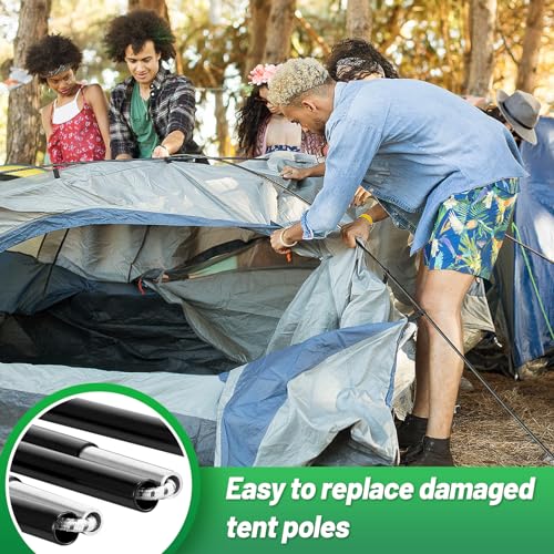 16FT 3IN Aluminum Tent Pole Replacement for 2-3 Person Camping Tents