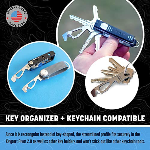 Keyport MOCA 10-in-1 Flat Keychain Multitool - Stainless Steel