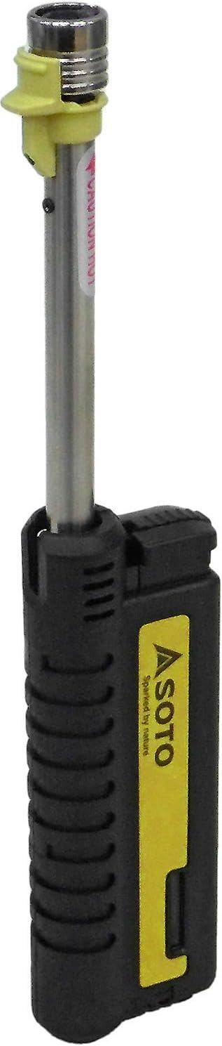 SOTO Pocket Torch - Refillable Extended Torch Lighter with Telescoping Burner Head, Electronic Ignition, Strong Wind-Resistant Butane Lighter for Candles, Grill, BBQ, Camping, Shipped Empty