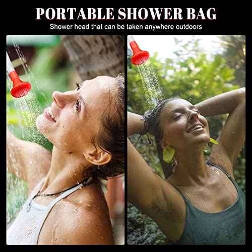 Solar Shower Bag for Camp, 5 Gallons/20L Portable Camping Shower Bag with Removable Hose and On-Off Switchable Shower Head for Camping Beach Swimming Outdoor Traveling