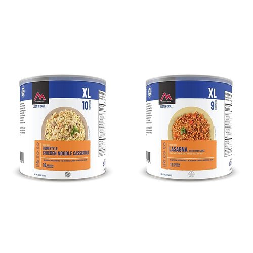 Mountain House Homestyle Chicken Noodle Casserole | Freeze Dried Survival & Emergency Food | #10 Can & Lasagna with Meat Sauce | Freeze Dried Survival & Emergency Food | #10 Can