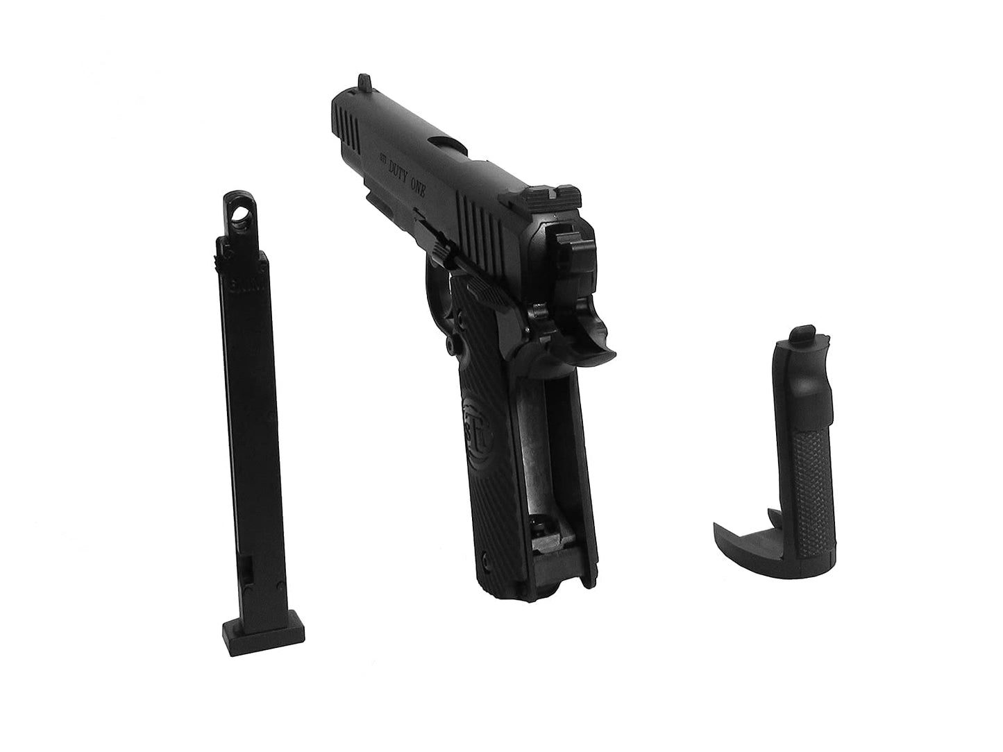 ASG STI Duty One 1911 CO2 Airgun, Full Metal, Non-Blowback, 4.5mm Steel BB, Black, Accessory Rail, Semi-Automatic