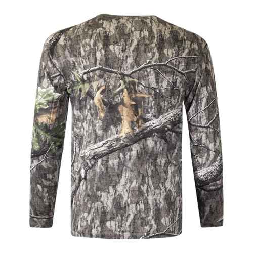 Mossy Oak Long Sleeve Hunting Camo Shirt for Men, with Pocket