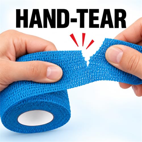 Self-Adherent Bandage Tape for Pets and First Aid - 4 Inch x 5 Yards, 3 Pack