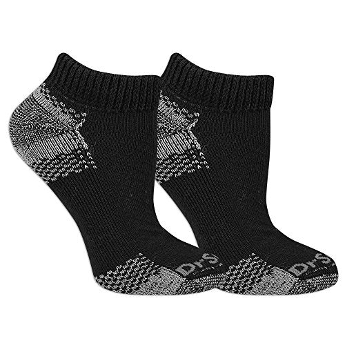 Dr. Scholl's Women's Diabetic & Circulatory Blister Defense Low Cut Socks - Black 2 Pairs, Size 4-10
