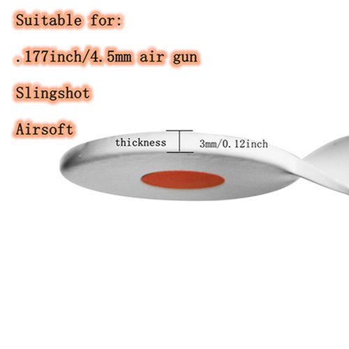 Wingswinmax Small Spinner Air Gun Target White/Blue Visible Target Screwed-Type Steel Plinking Target for Professional Players - Ideal for Bird BB Slingshot Practice 1pc (White)