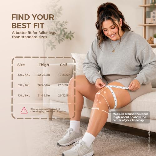 Plus Size Knee Brace 3XL/4XL - Open Wrap Support for Fuller Legs