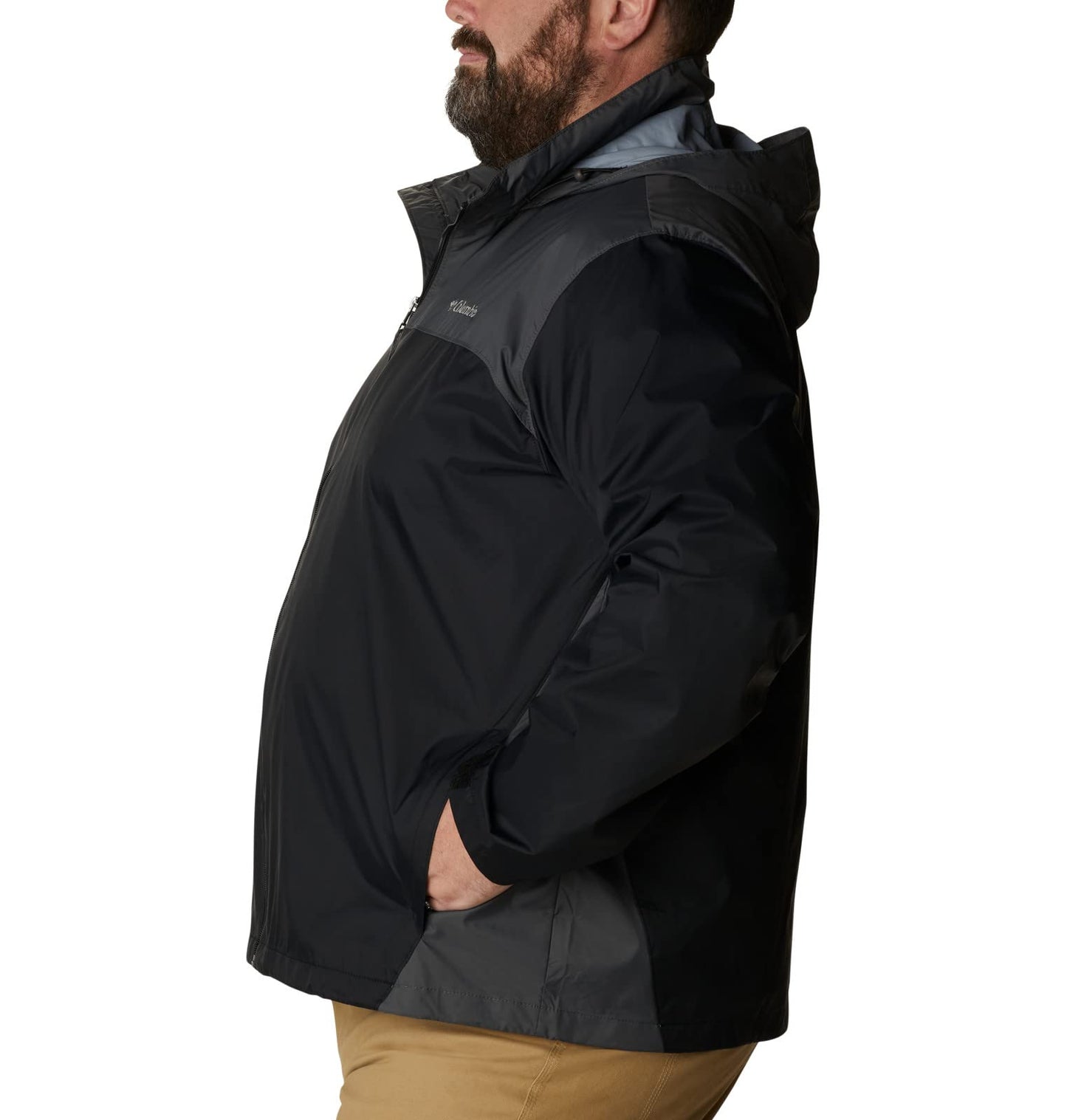 Columbia Men's Glennaker Lake Rain Jacket, Black/Grill, Medium