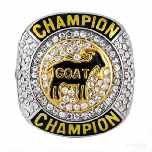 Goat Championship Ring - Size 10 Award Trophy Medal for Tournament Champion