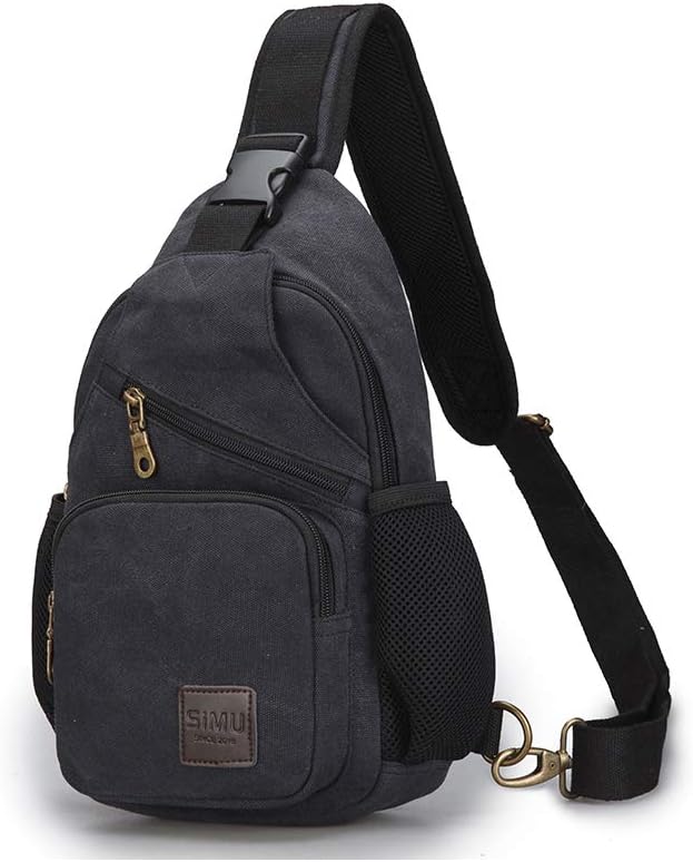 Sling Bag Pack Canvas Shoulder Sling Backpack Small Crossbody Chest Bag for ipad mini