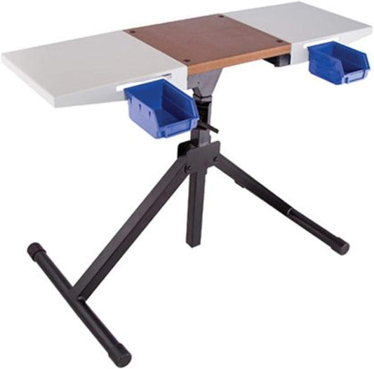 Frankford Arsenal Platinum Series Reloading Stand - Adjustable Steel Frame with Wood Surface & Storage Bins