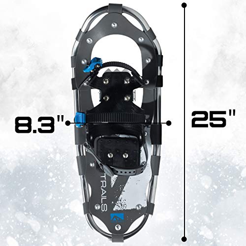 25-Inch Lightweight Aluminum Snowshoes for Men and Women - Arctic Trails Snowshoes