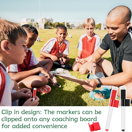 Magnetic Dry Erase Markers for Coaches Clipboards - 12 Pack