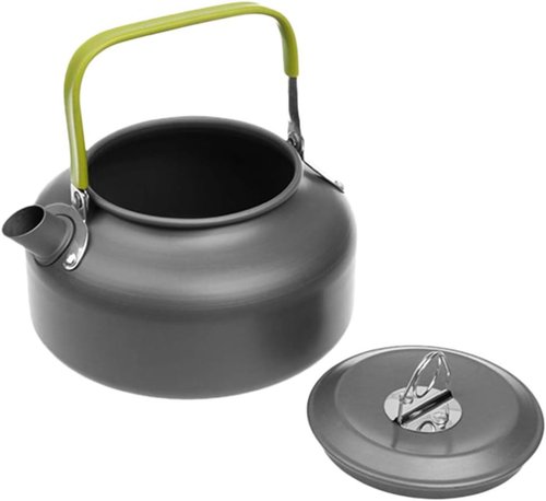 Docooler Camping Kettle - 0.8L Portable Ultra-Light Outdoor Hiking Camping Picnic Water Kettle, Teapot, Coffee Pot - Compact, Quick-Heat & Anti-scalding