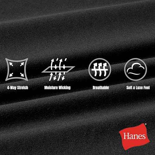 Hanes Women's Moves Leak Protection Bike Shorts with Built-in Underwear, Moisture-Wicking & Odor Control, 3¡± Inseam