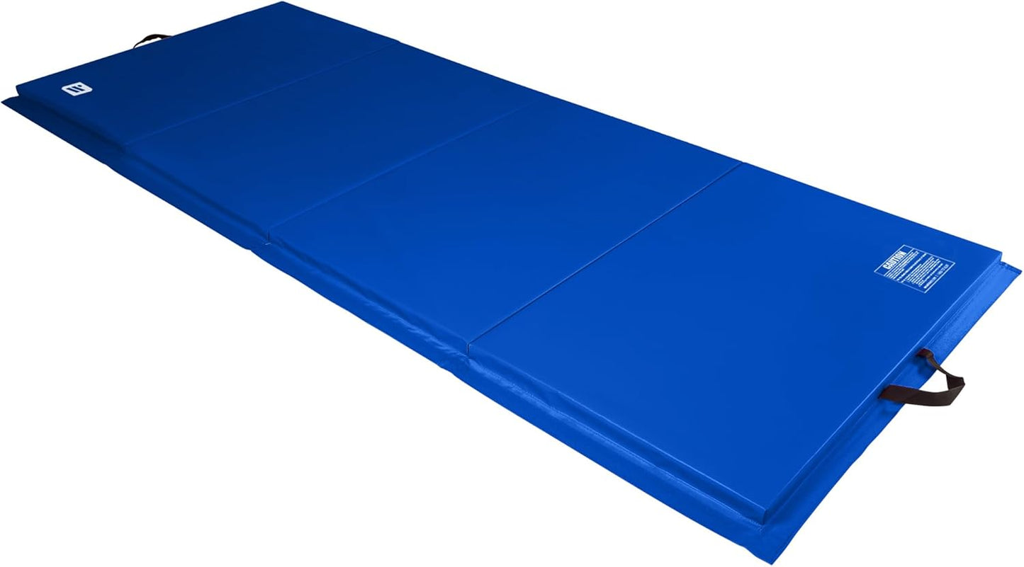 4ft x 10ft x 2in Fitness Mat - Lightweight, Foldable Exercise Mat for Personal Use