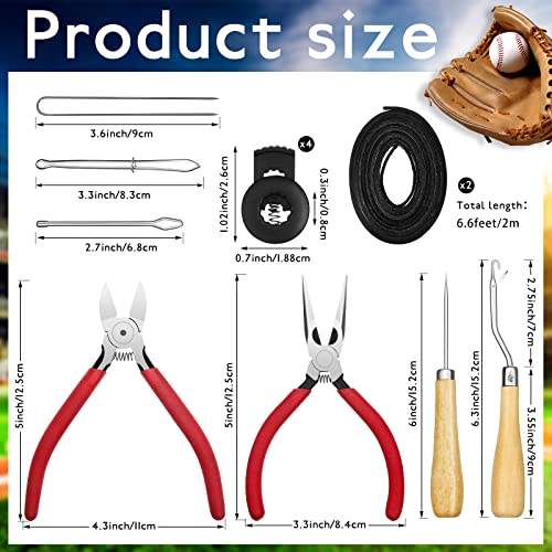 Glove Relacing Kit for Baseball Softball Mitt Black - Complete Repair Set
