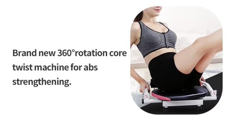 Ultimate 360 Degrees Rotating Ab Crunch Machine and Total Gym Equipment: Full Body Workout Machine for Home with Sit Up Exercise Bench and Abs Stimulator for Men and Women With Resistance Bands
