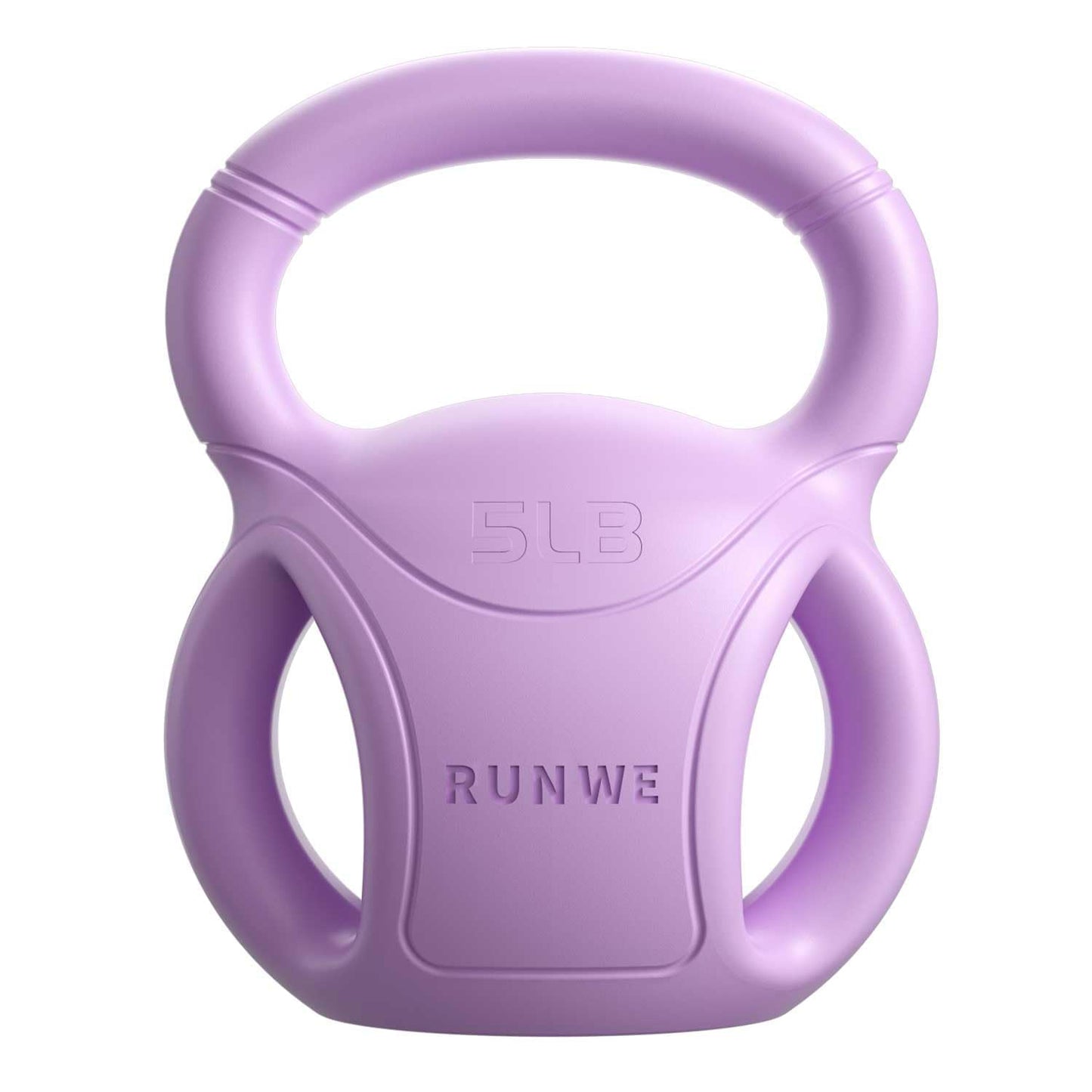 15 lb Kettlebell Weight with Three-handles for Weightlifting, Conditioning and Core Training for Women Men Home Gym [Purple]