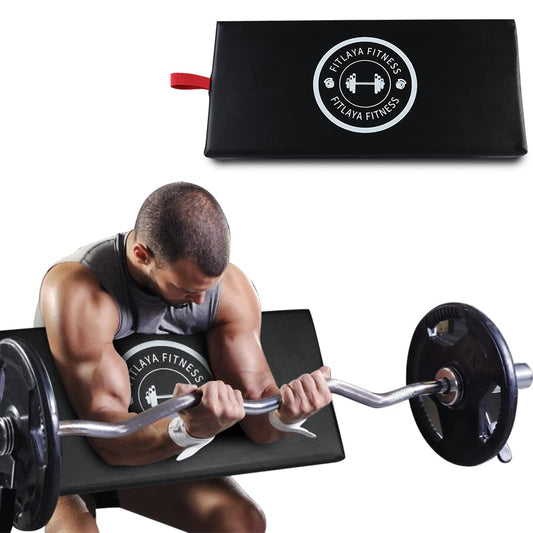 Fitlaya Fitness Preacher Curl Pad Barbell & Dumbbell Bicep Curl Support Isolator Home Gym Equipment for Arms Bodybuilding