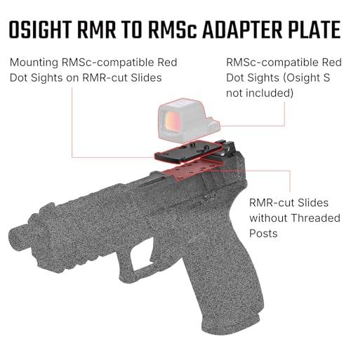 Universal RMR to RMSc Adapter Plate for Red Dot Sights - Stainless Steel