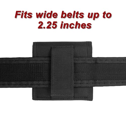 Double Glove Pouch for Duty Belt - Latex Glove Holder for Police Firefighter EMS EMT Black