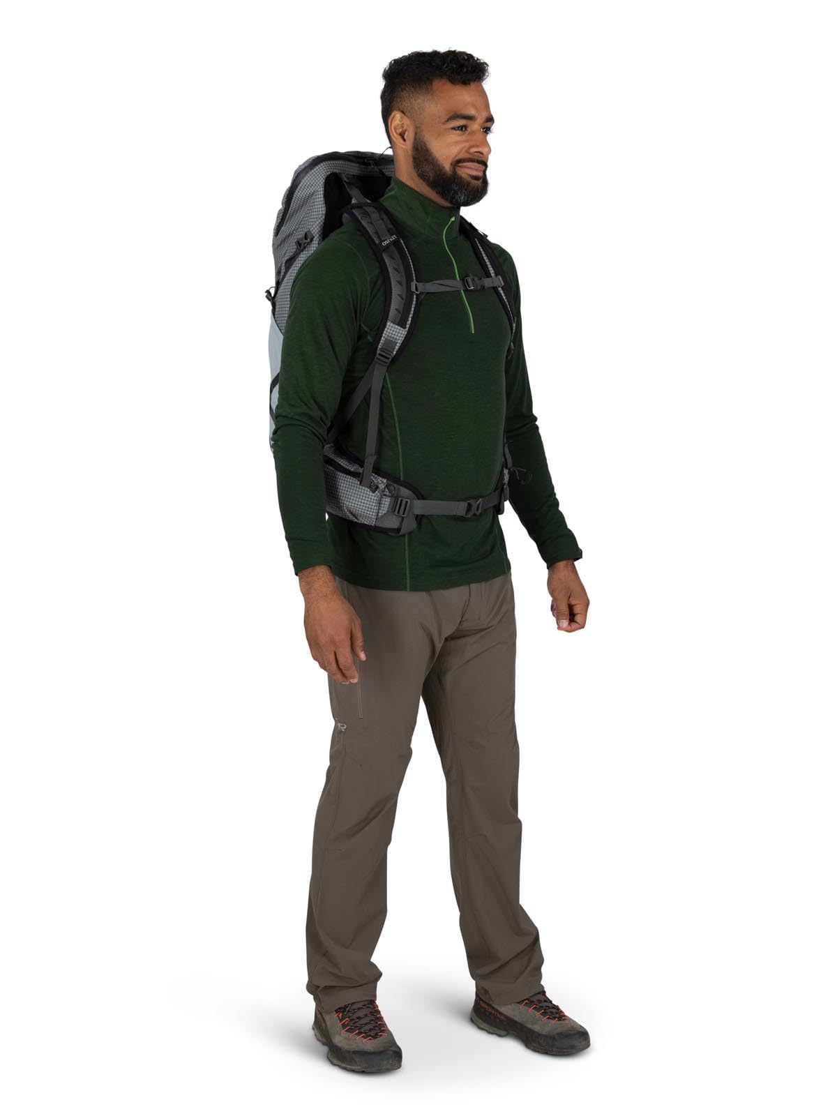 Osprey Talon Pro 30L Men's Hiking Backpack with Hipbelt, Silver Lining