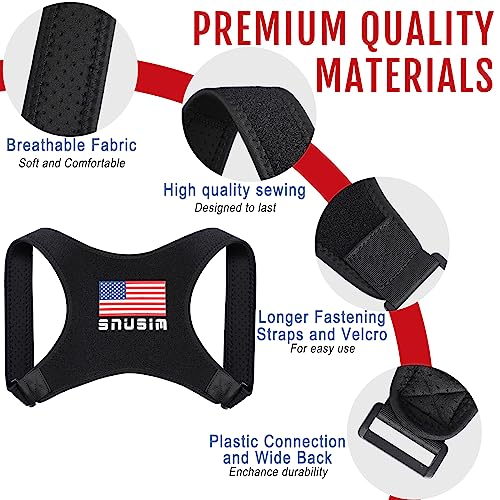 Posture Corrector Upper Back Brace Neck Shoulder Back Support Brace Pain Relief Belt for Women Men Braces Spine Straightener Breathable (Chest sizes from 28" to 50")