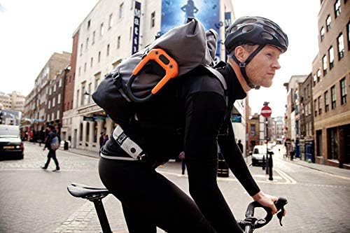 Hiplok Dx Wearable U-Lock - Secure & Stylish Orange Bike Lock for Cyclists