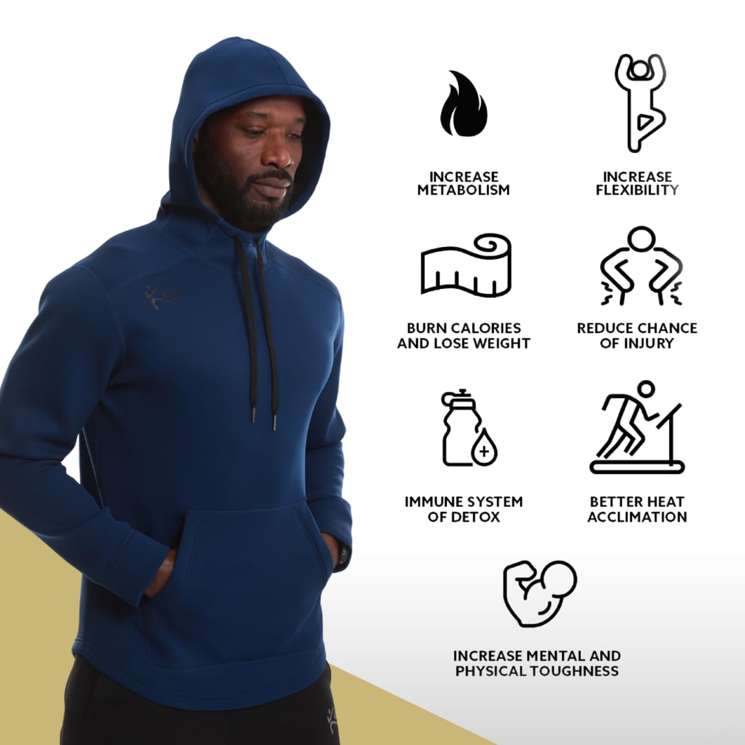 Kutting Weight - Sauna Hoodie - SweatTech Neoprene - For Exercise, Workout - Breathable & Flexible - Maximize Workouts