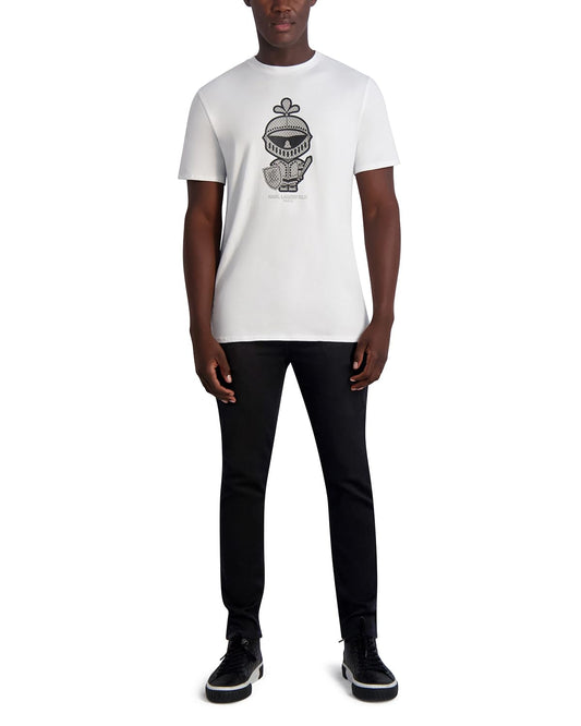 Karl Lagerfeld Paris Women's Reflective Karl Armour Graphic T-Shirt, White