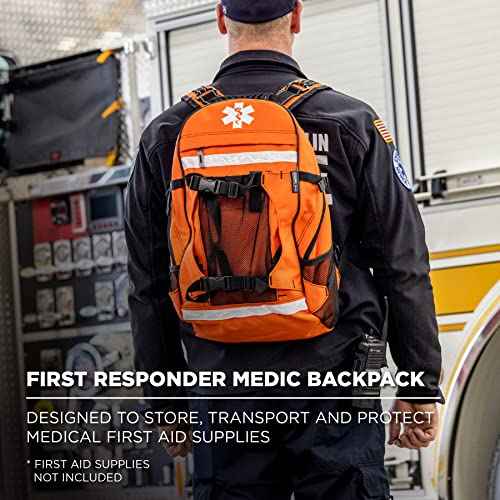 Ergodyne Arsenal 5243 Medic First Responder Trauma Backpack Jump Bag, Orange