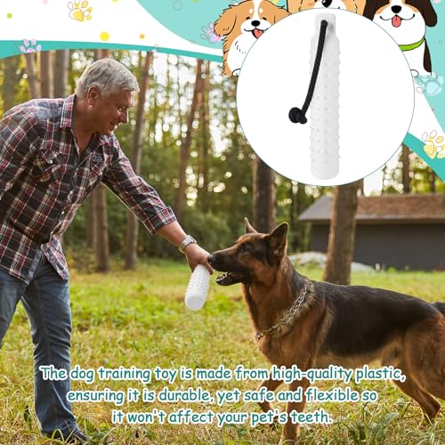 White Dog Bumper Training Dummy Set - 6 Pcs for Land & Water Fetch