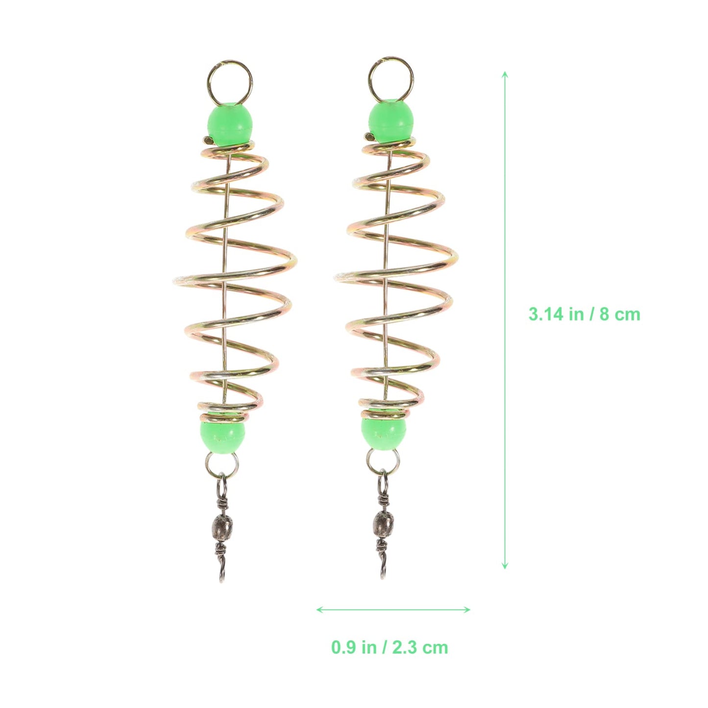 BESPORTBLE 24Pcs Method Feeders Carp Fishing Carp Bait Holder with Luminous Beads, Fishing Equipment for Enthusiasts and Competitors