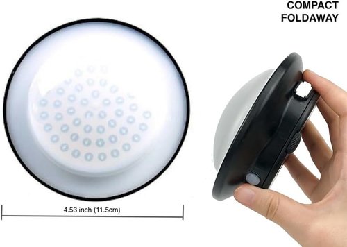 LED Camping Tent Light - Battery Powered, 3 Brightness Levels, Foldable Hook & Carabiner